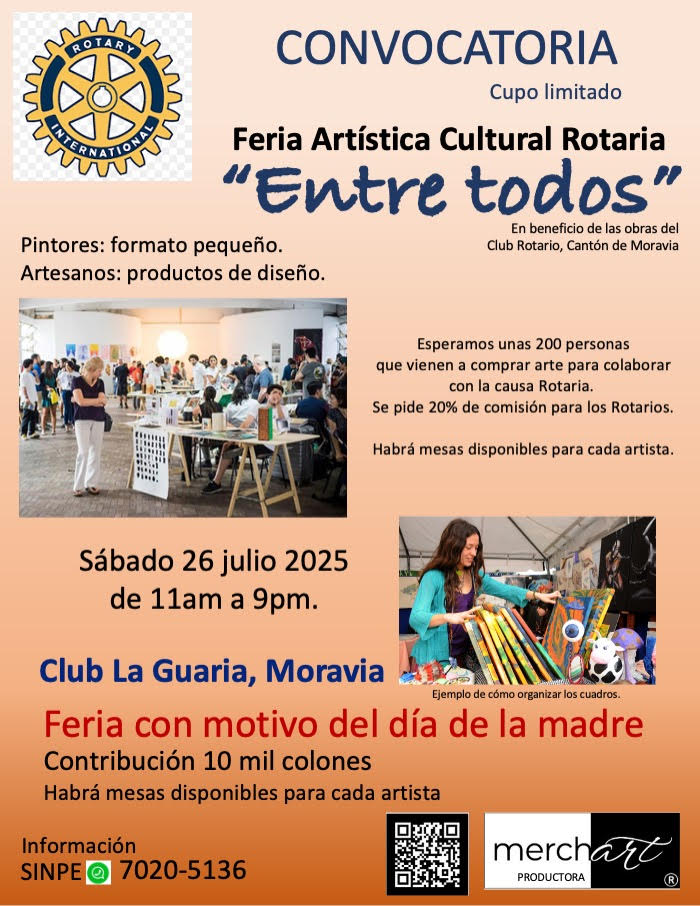 Convocatoria: Feria artística cultural Rotaria “Entre todos”