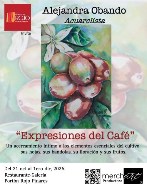 ¨Expresiones del café¨ Alejandra Obando / acuarelista